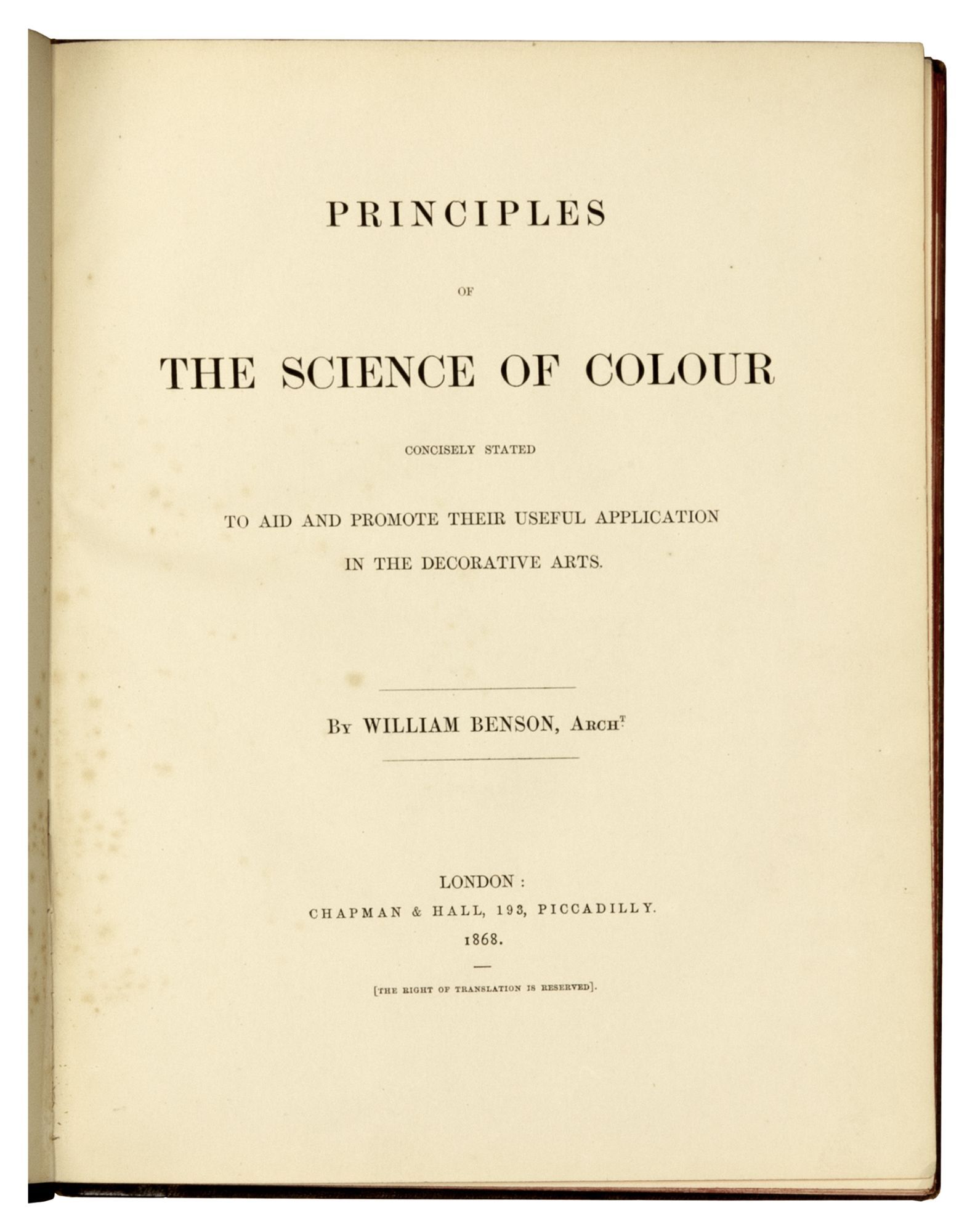 Principles of the science of colour | William BENSON