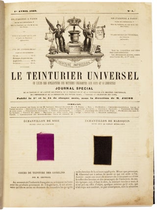 Le teinturier universel: echo des applications des Matières colorantes