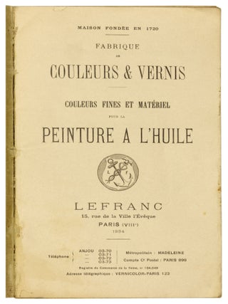 Couleurs fines et Materiel pour la Peinture a l'Huile