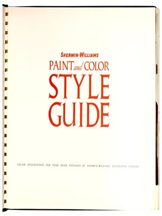 Sherwin-Williams Paint and Color Style Guide: color suggestions for your home