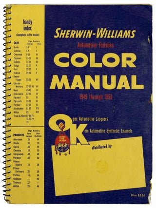 Item nr. 172978 Sherwin-Williams automotive finishes color manual. 1949 through 1953....