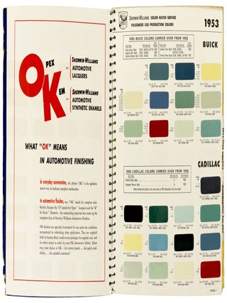Sherwin-Williams automotive finishes color manual. 1949 through 1953