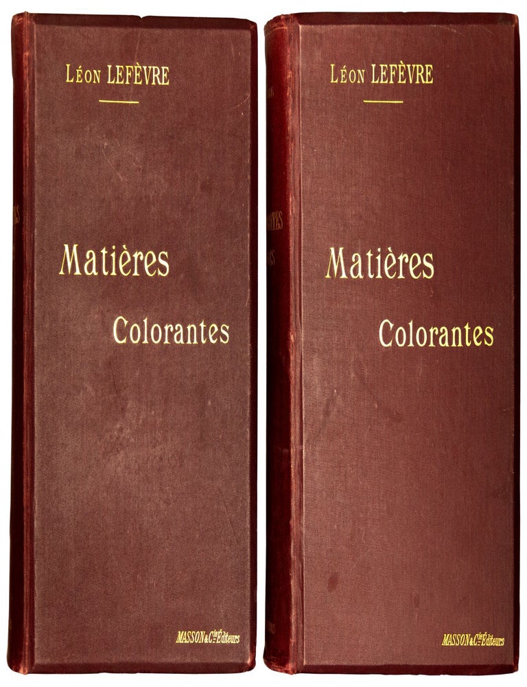 Item nr. 172999 Trait&eacute; des mati&egrave;res colorantes organiques artificielles de leur pr&eacute;paration industrielle et de leurs applications. 2 Volumes. Leon LEFEVRE.