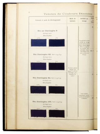 La Teinture du coton et des fibres similaires avec les colorants de la Manufacture Lyonnaise de Matie`res Colorantes Lyon, Concessionnaire des brevets de Leopold Cassella & Cie, Francfort s.-l.-M