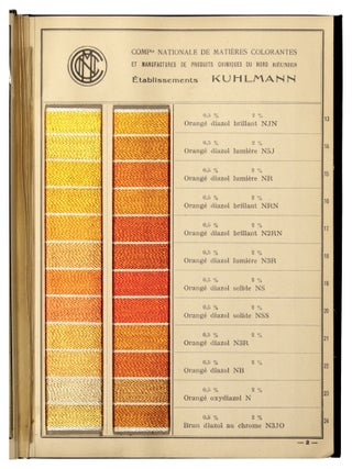 Teintures sur rayonne Viscose en Colorants Diazol, Diazamine, Paradizol, Sulfanol et Basiques