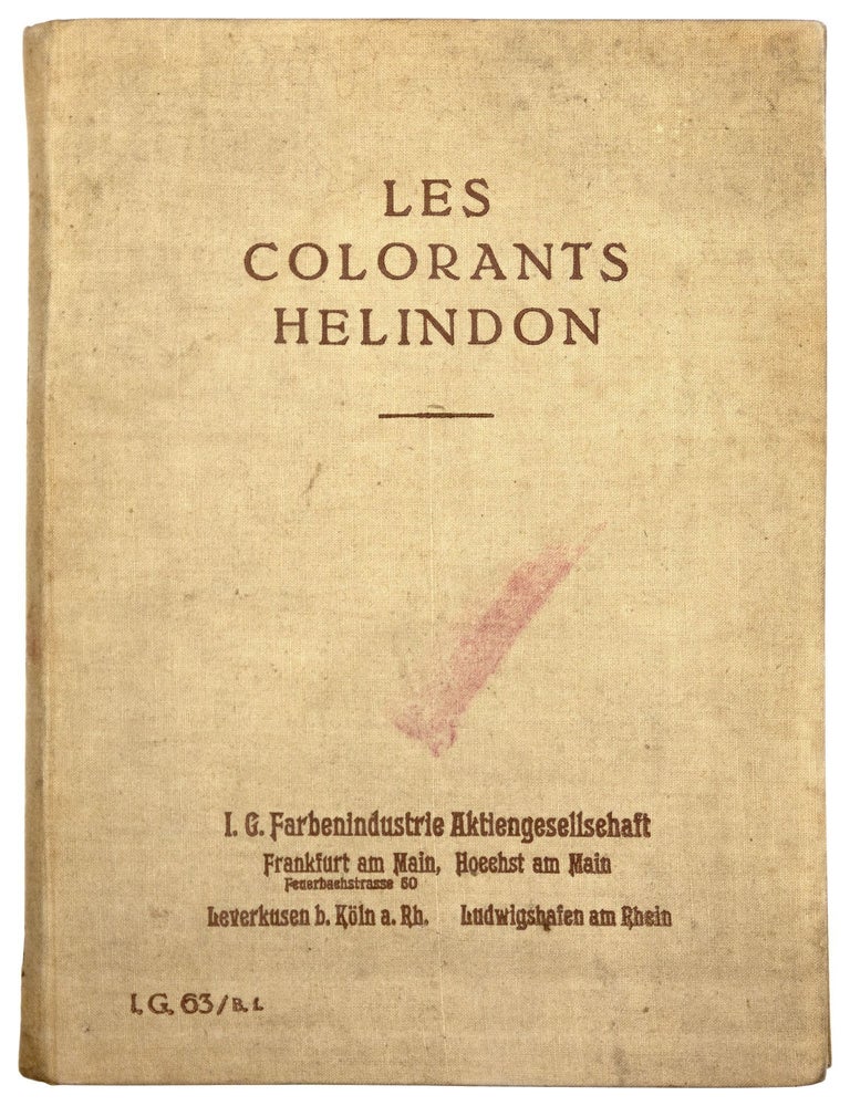 Item nr. 173023 Les colorants Helindon. I G. FARBEN.