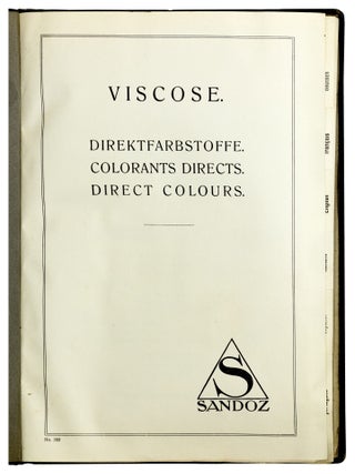 Viscose: Direktfarbstoffe. Colorants directs. direct colours