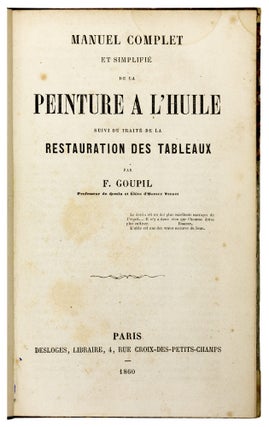 Manuel Complet et simplifie de la peinture a l'huile suivi de la restauration des tableaux