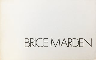 Item nr. 21316 BRICE MARDEN: Marbles, Paintings and Drawings. New York. Pace