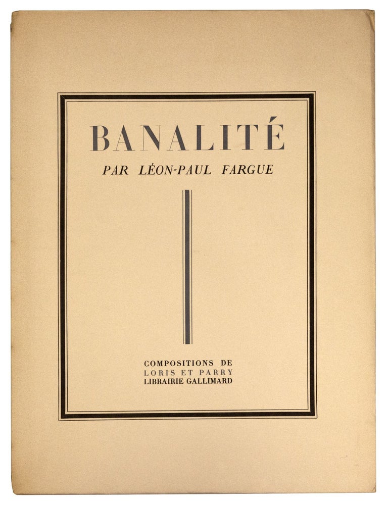 Item nr. 37498 Banalite. Leon-Paul Fargue.