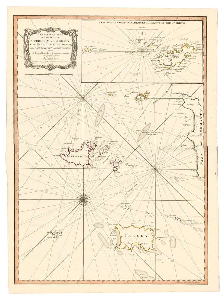Item nr. 50103 20. A General Chart of the Islands of Guernsey and Jersey. A New Universal Atlas. Thomas Kitchin.