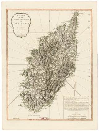 Item nr. 50109 A New Map of the Island and Kingdom of Corsica. Thomas Kitchin