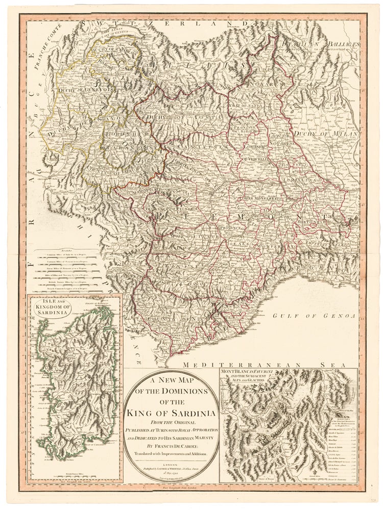 Item nr. 50110 27. Dominions of the King of Sardinia. A New Universal Atlas. Thomas Kitchin.