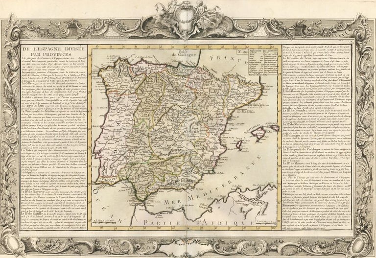 Item nr. 50190 Spain Divided by Province. Géographie Moderne. Jean-Baptiste Louis Clouet.