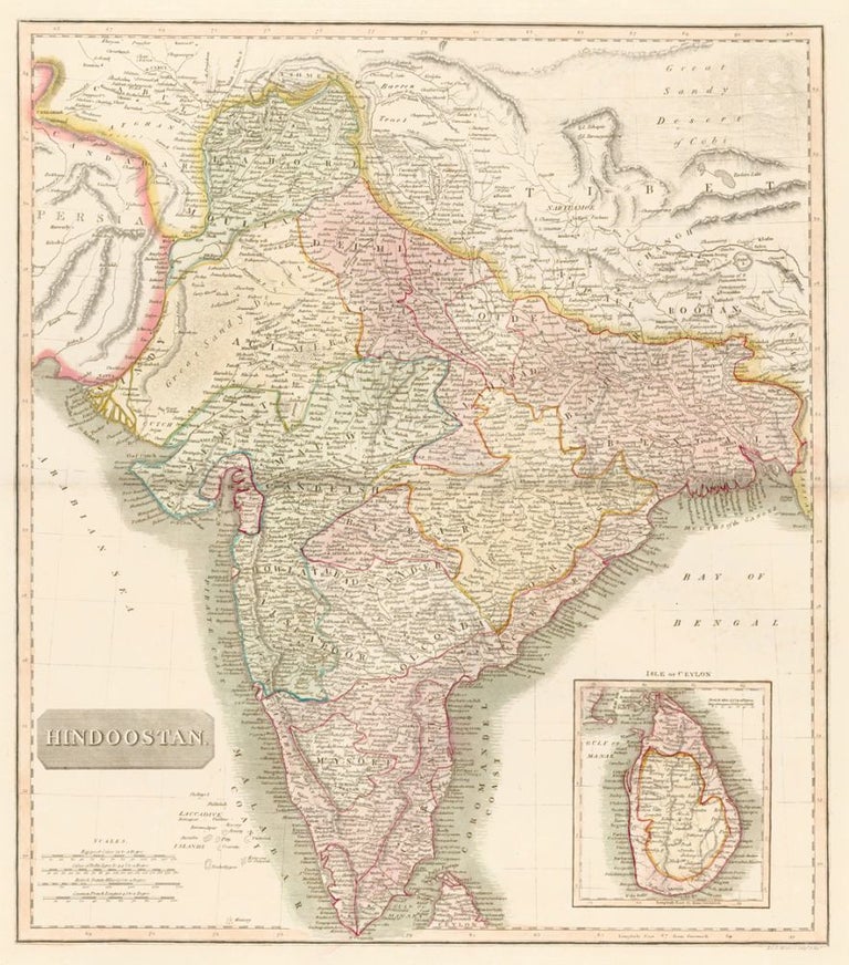 Item nr. 50243 Hindoostan, from the New General Atlas. John Thomson.