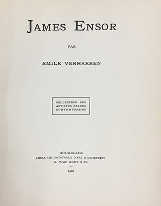 Item nr. 92802 JAMES ENSOR. Emile Verhaeren