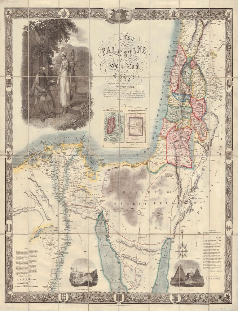 Item nr. 97050 A New Map of Palestine or the Holy Land with Part of Egypt. Robert Seaton.
